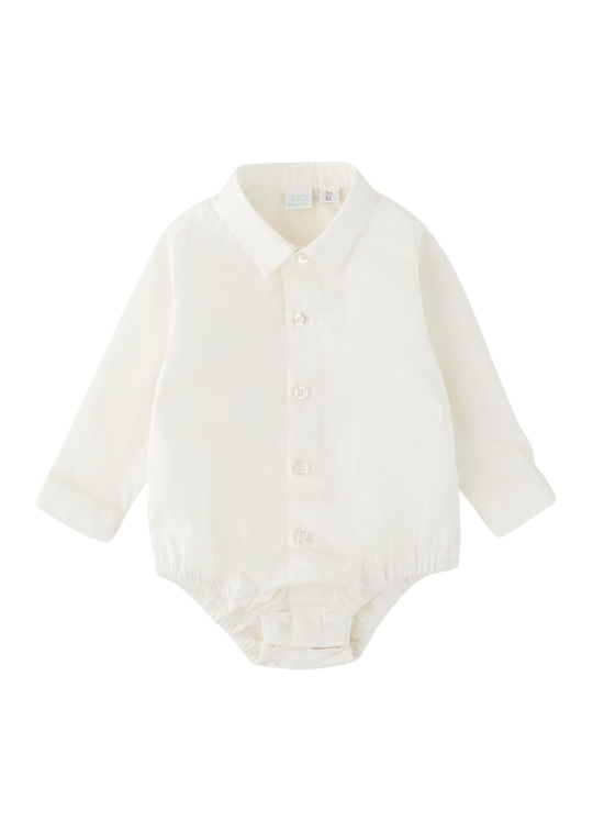 Camasa Body cu Maneca Lunga din Bumbac Crem pentru Baieti 4.H160/00 – iDO