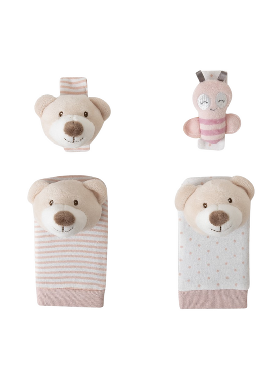 Set of 4 Pink Bear Hand+Foot Toy OSI01-02 Don Algodon