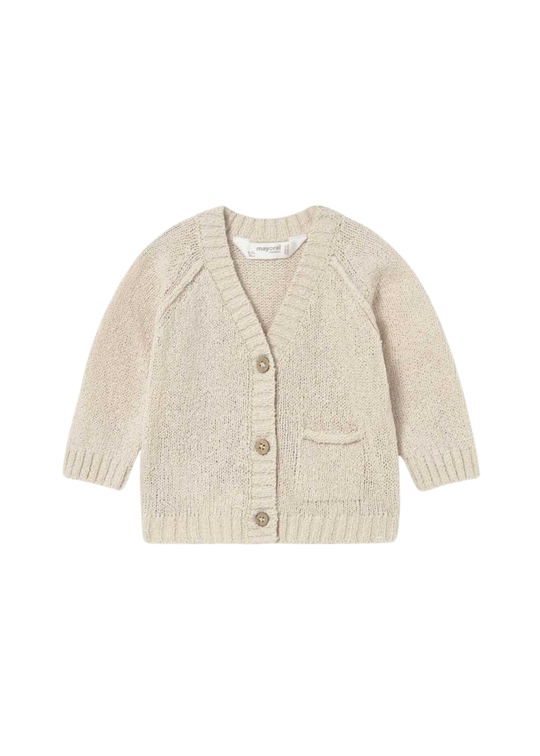 Cardigan Tricotat Crem cu Nasturi pentru Baieti 1306 – Mayoral