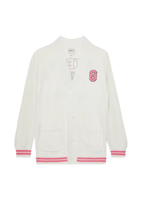 Cardigan Alb cu Nasturi J5YR11 Z3OF0 G011 Guess