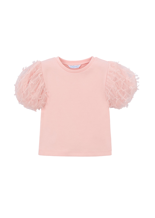 Tricou Somon cu Maneci Bufante din Tulle 3001 Mayoral