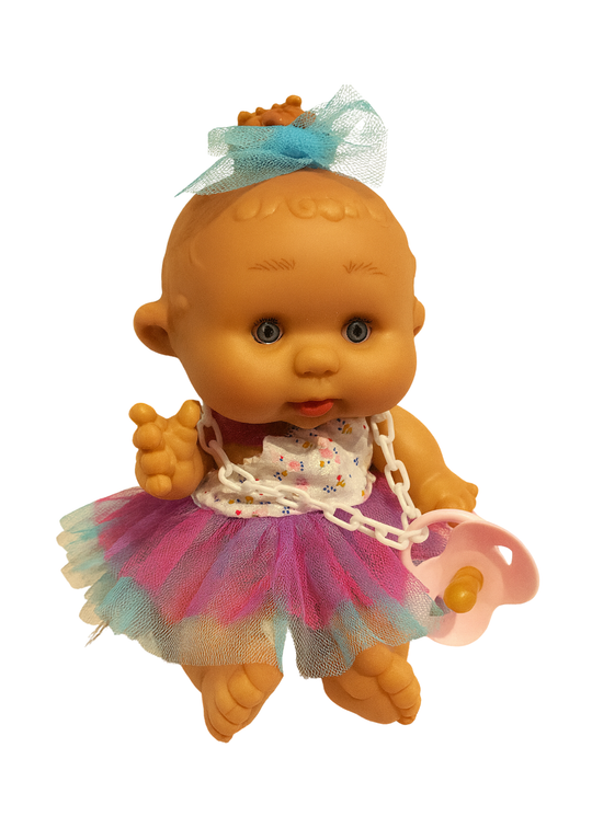 Papusa Parfumata cu Rochita Tull Turqoise - 26 cm - 0439 - Nines