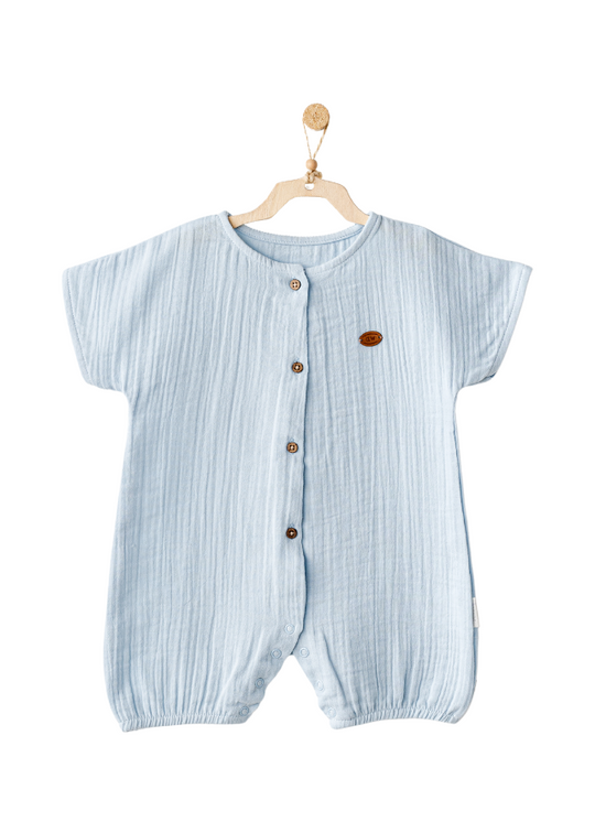 Salopeta Scurta din Muselina Bleu AC25884 Andywawa
