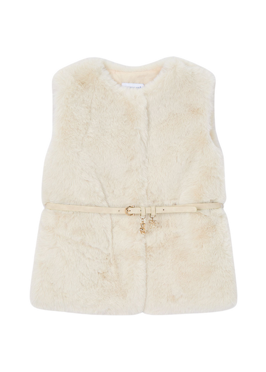 Vesta din Blana Crem si Curea 4315 Mayoral