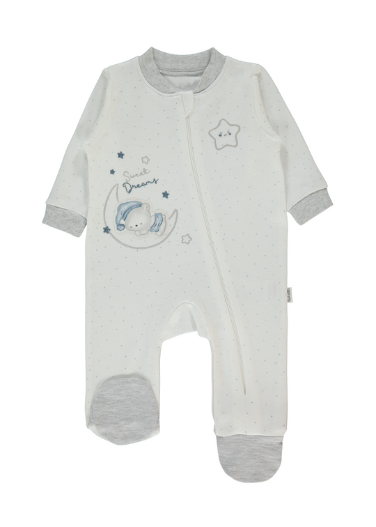 Salopeta Lunga Crem cu Bej cu Fermoar T4047 Bebtto