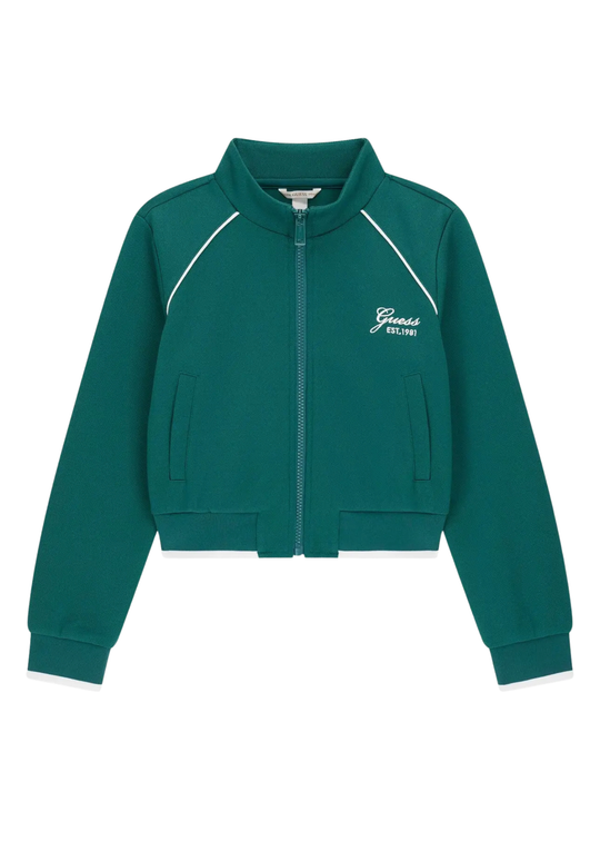 Bluza Sport Verde cu Fermoar pentru Fete J6YQ11 – Guess