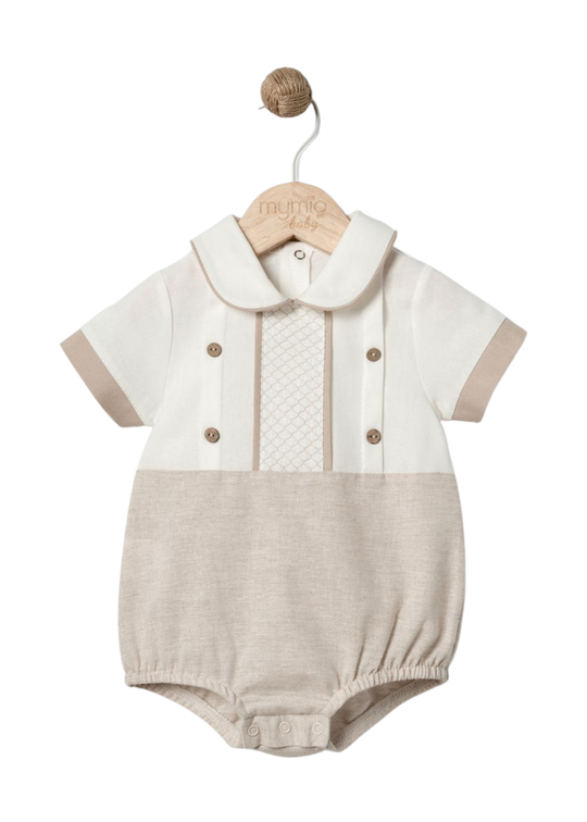 Body Bej cu Maneca Scurta cu Guler 4600 MyMio