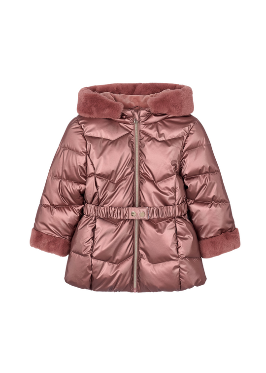 Geaca Roz din Fas Metalizat cu Centura 4448 Mayoral