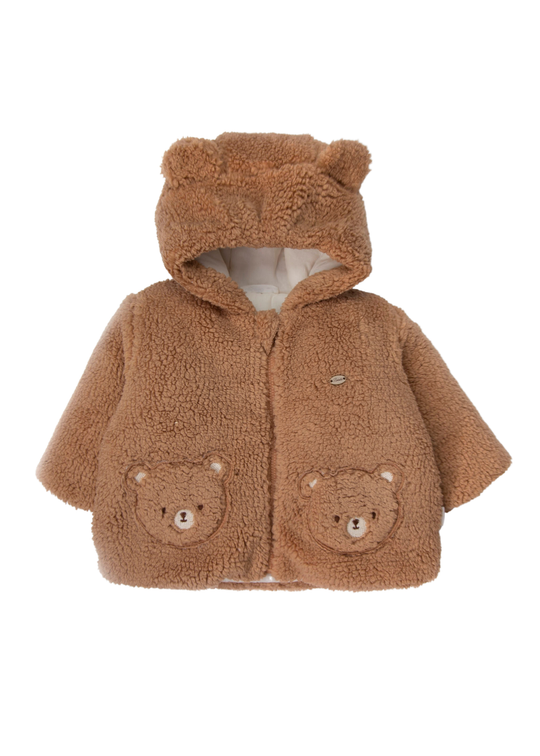 Geaca Teddy cu Gluga cu Urechi si Buzunare cu Ursi pentru Baieti K5566 – Bebetto