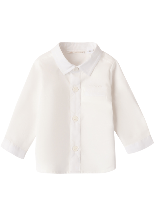 Кремова сорочка з довгим рукавом для хлопчика 8641 Minibanda