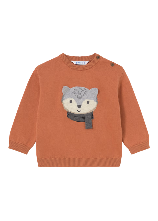 Pulover Caramiziu cu Lup Tricotat pentru Baieti 2372 – Mayoral