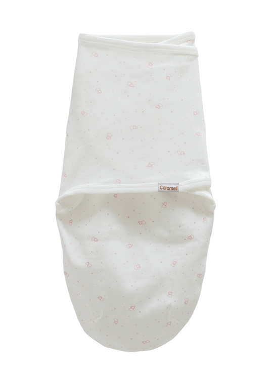 Sistem de Infasare din Bumbac Roz cu Inimi KNK2214 Mell Sweet Baby