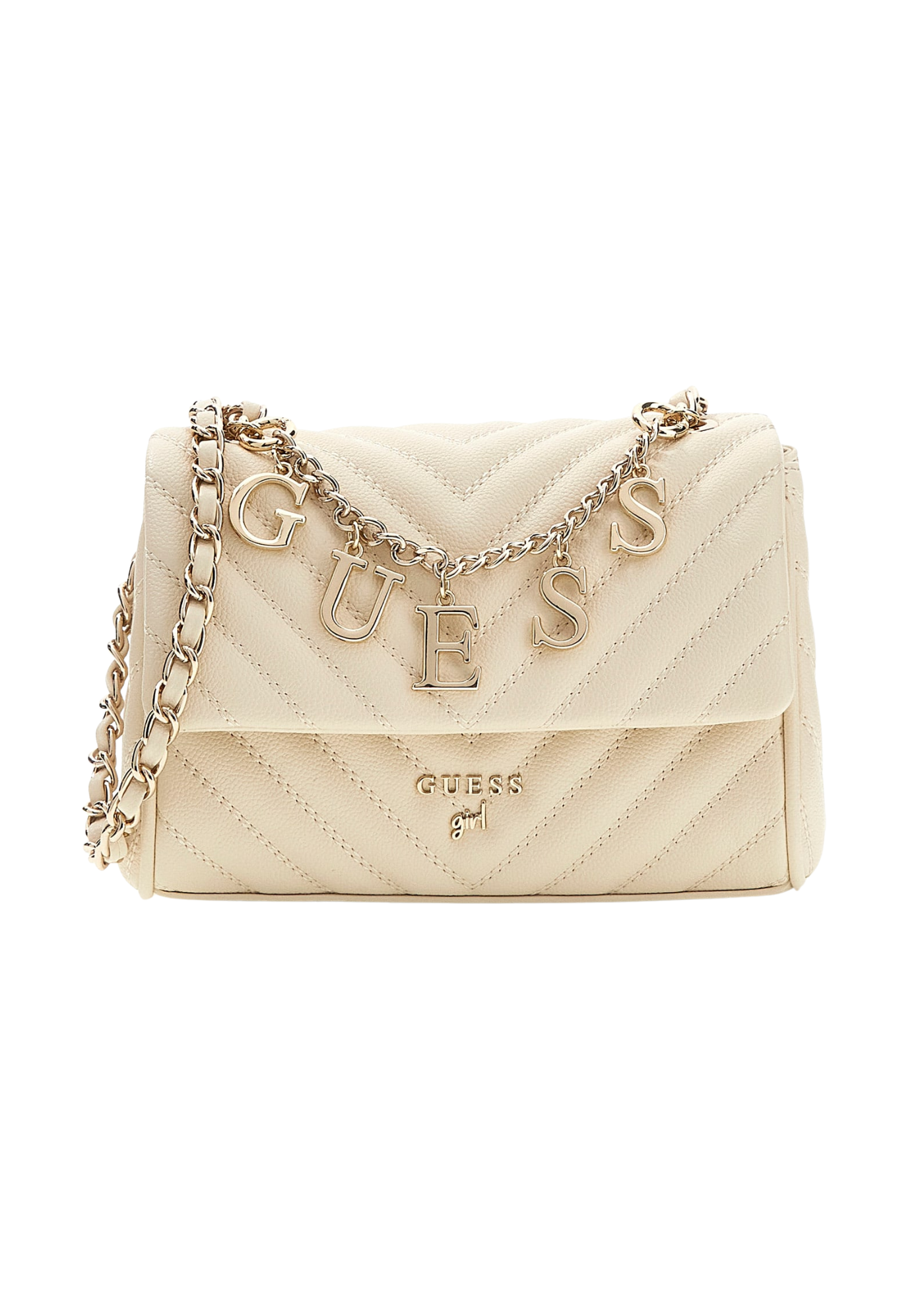 Geanta Dreptunghiulara Crem cu Lant J4YZ45 WFZL0 G1CX Guess – AnneBebe