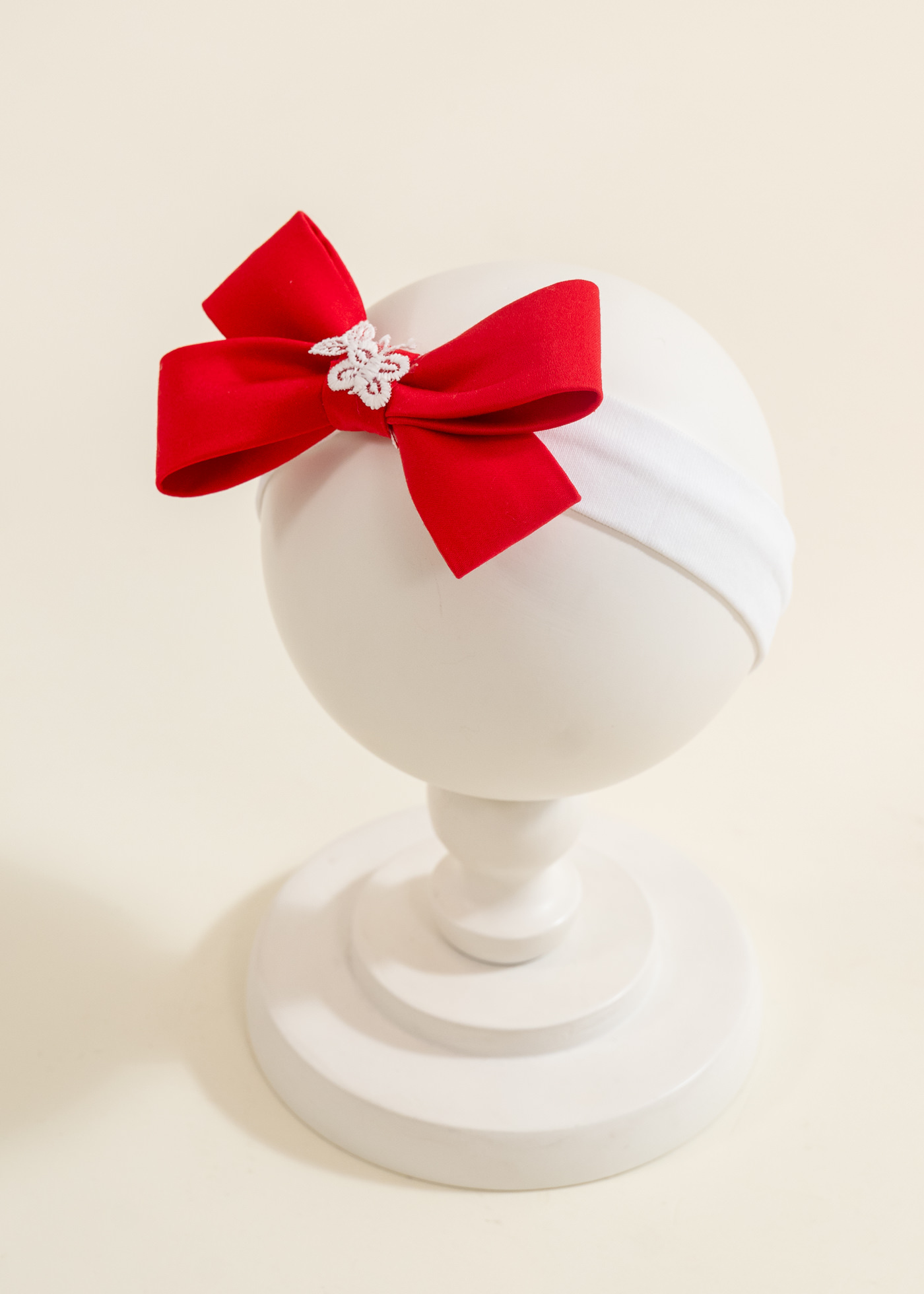 Bentita Doua Funde Saten Rosu Cu Danteluta AnneBebe