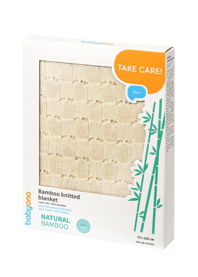 Paturica Tricotata Bambus Ecru 75x100 cm 1479/01 BabyOno