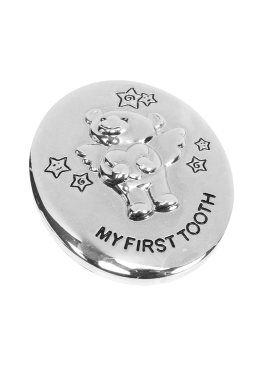 Caseta Argintata Ovala Primul Dinte cu Urs CG311C Celebrations