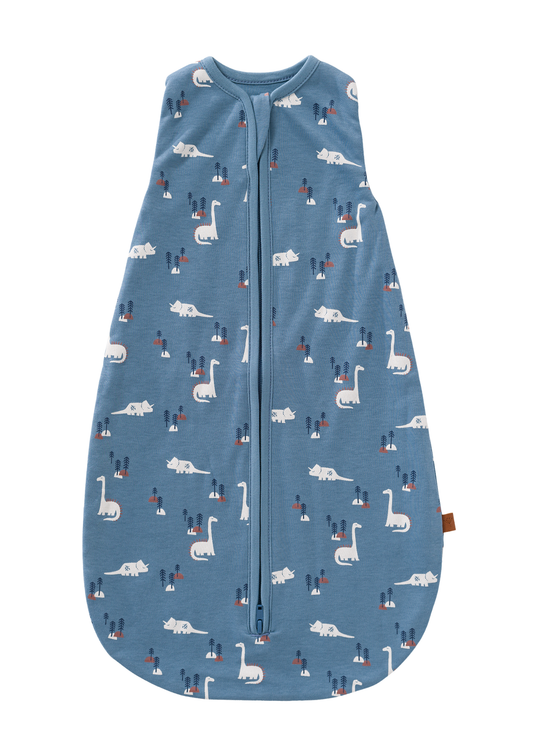 Sac de Dormit Nou-Nascuti Albastru Marin Imprimeu Dinozauri din Bumbac Organic 60 cm - 0.7 TOG F705-10 Fresk