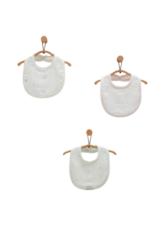 Set 3 Bavete Fetite Muselina Crem Mini Lamb ONK1413 Mell Sweet Baby