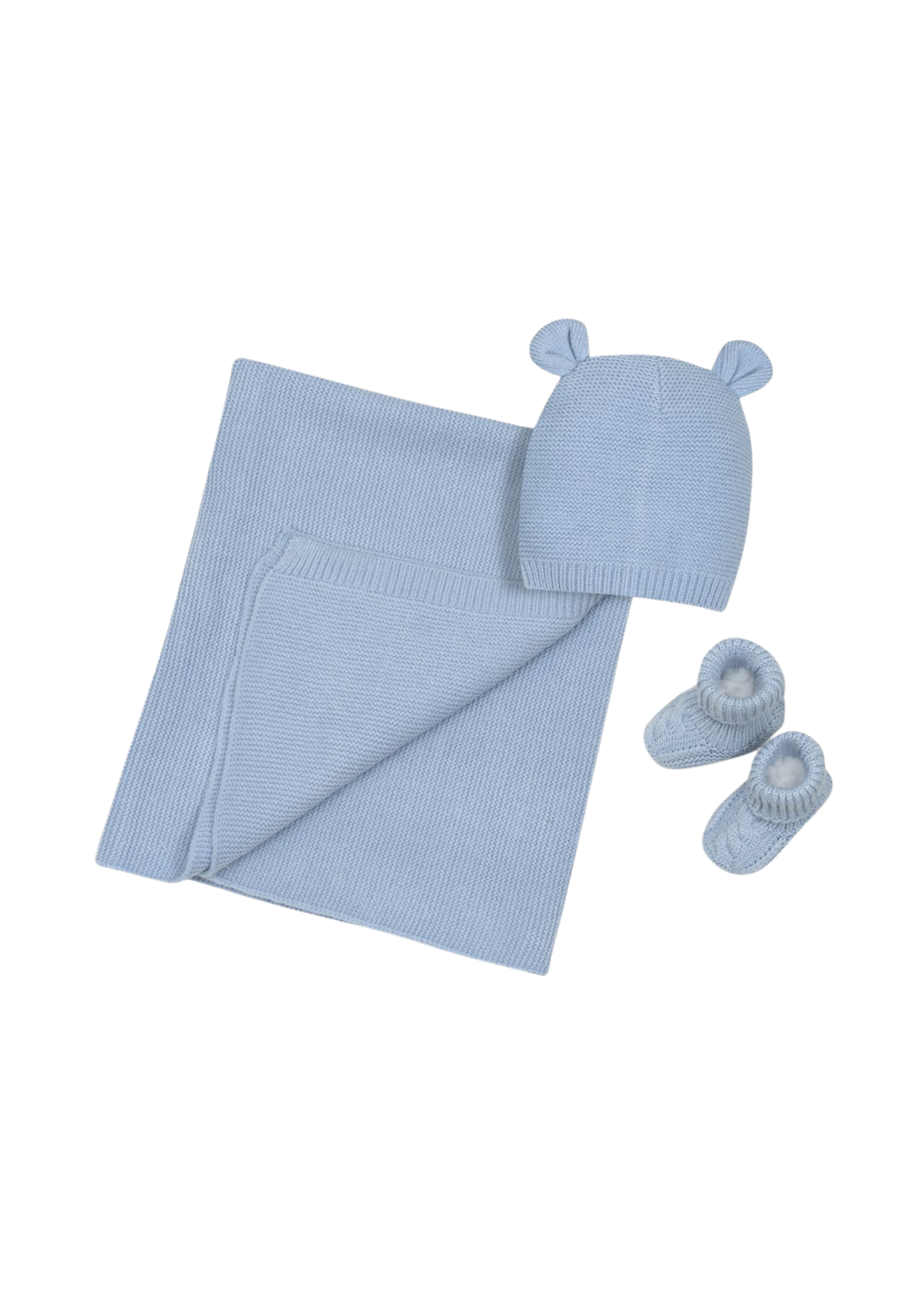 Set 3 piese – Pled+Caciulita+Sosete Blue – SET52-01 InterBaby