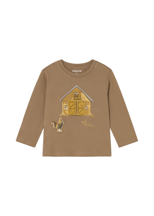 Bluza Maro cu Maneca Lunga cu Imprimeu 2067 Mayoral