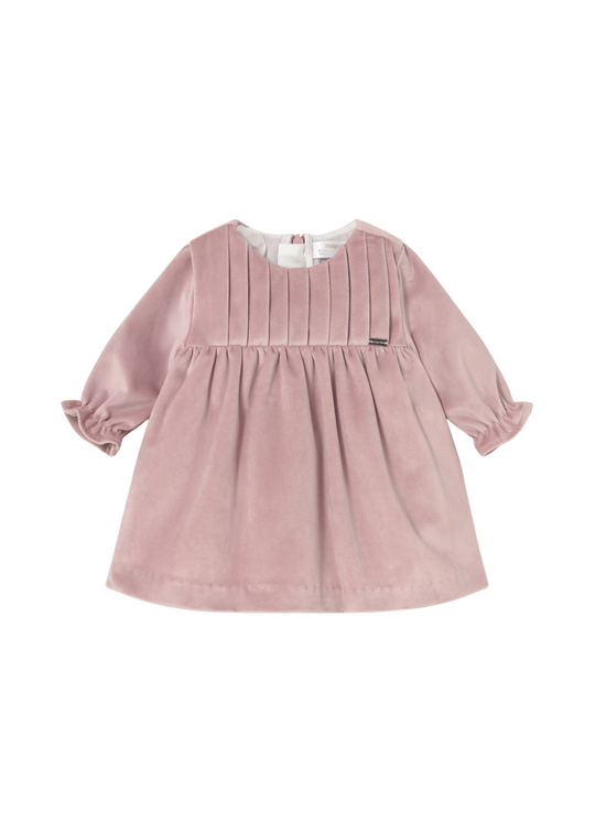 Powder Pink Velvet Dress with Long Sleeves 2819 Mayoral