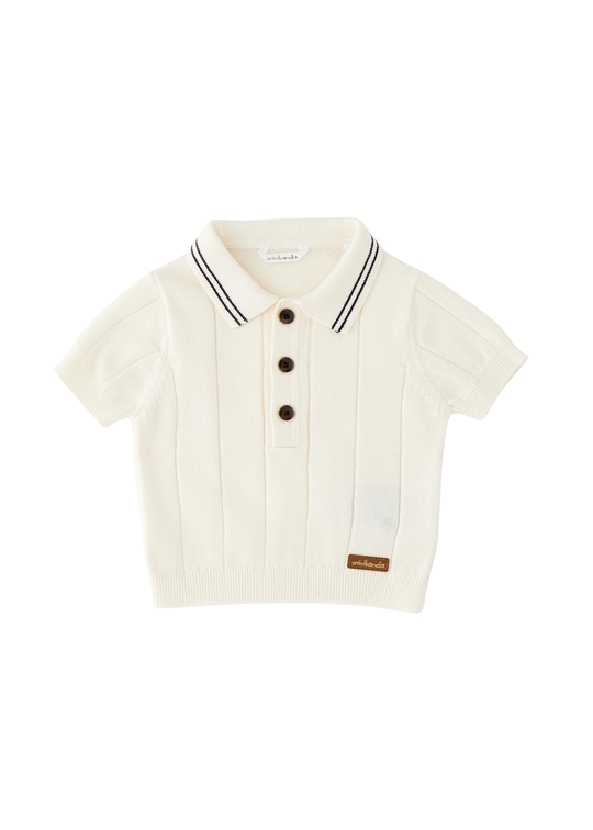 Tricou Polo Tricotat Crem 3.G667/00 Minibanda