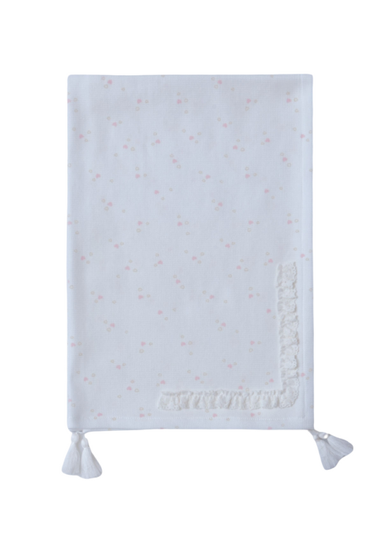 Кремовий плед із принтом у вигляді серця для дівчаток 9550 Mell Sweet Baby