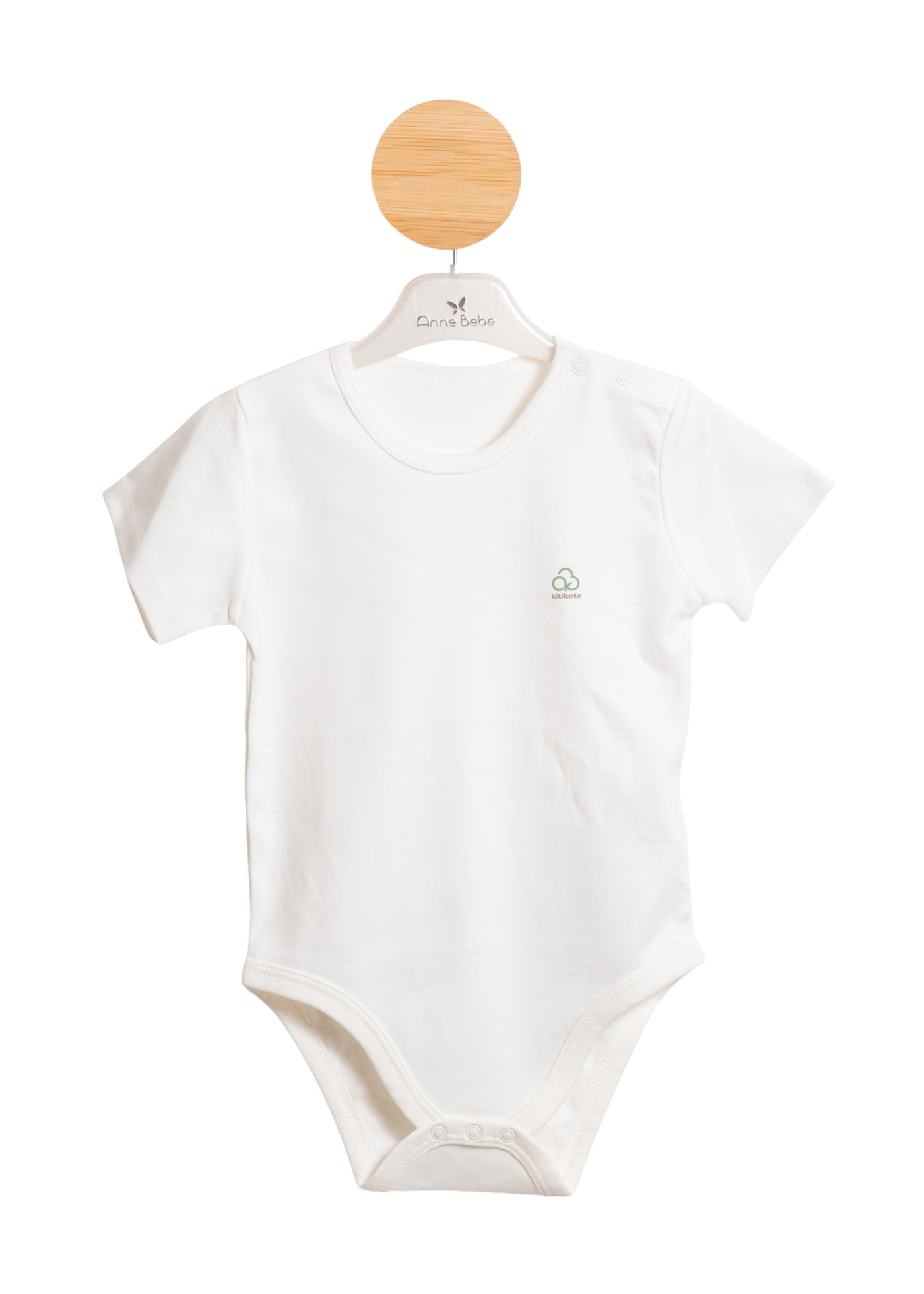 Body Maneca Scurta Crem Bumbac Organic S58600 Kitikate