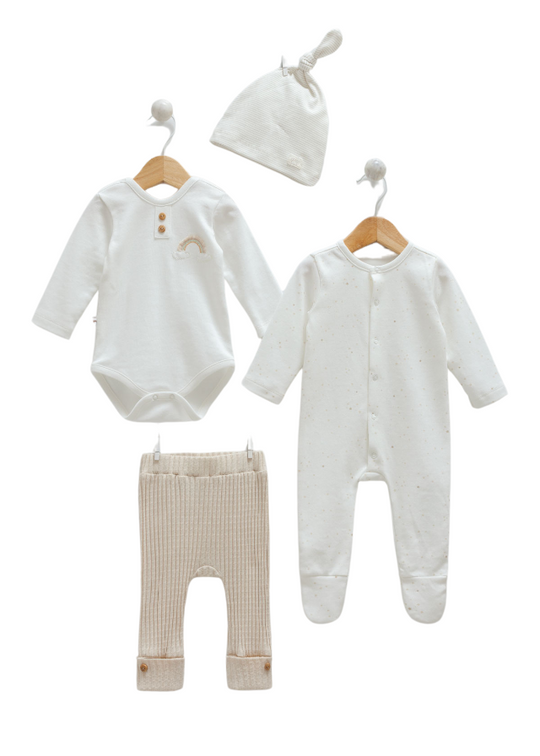 Set of 4 Cream with Beige for Babies Mell Sweet Baby