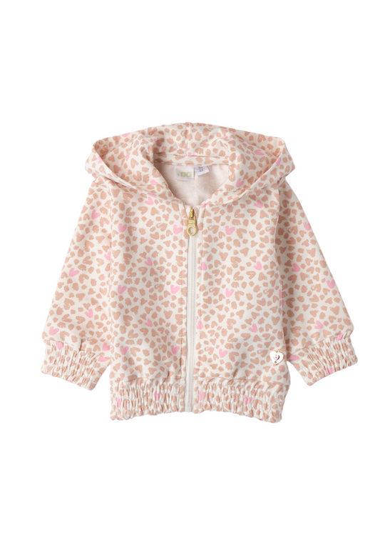 Кремово-бежевий худі на блискавці для дівчинки 8112 iDO