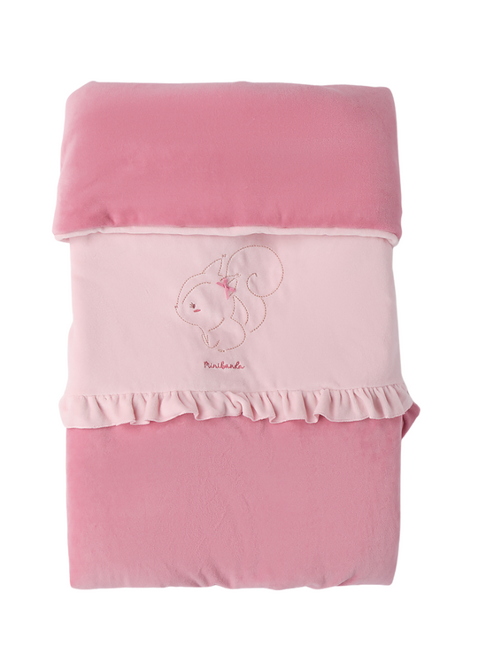 Pled Matlasat Velur Roz cu Veverita 3.F360/00 Minibanda