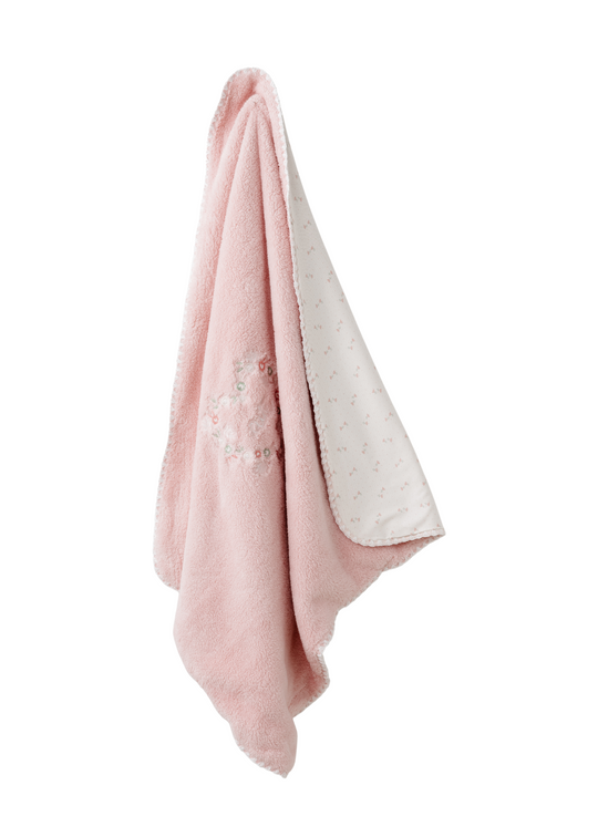 Patura Roz din Plus cu Broderie Flori AC26097 Andywawa