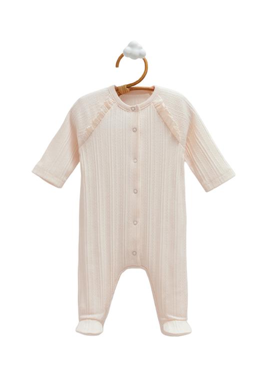 Salopeta Lunga Bumbac Roz TK1931 Mell Sweet Baby