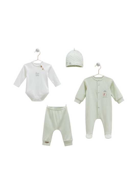 Set 4 Piese Noua Nascut Verde ZE1837 Mell Sweet Baby