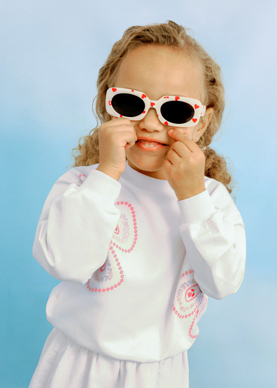 White Sports Blouse with Flower Print 3402 Mayoral