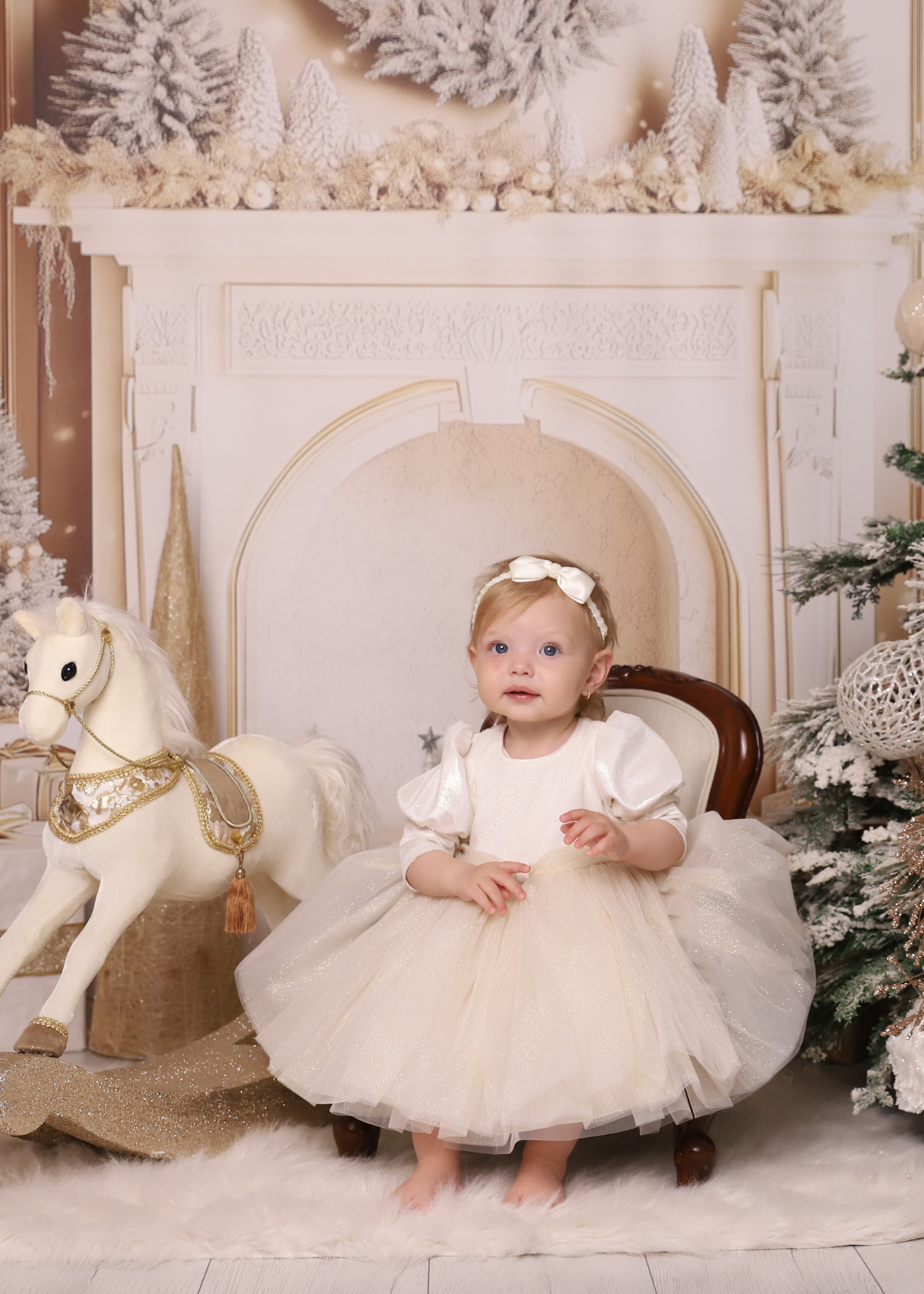 Rochita Aurie Cu Sclipici AnneBebe