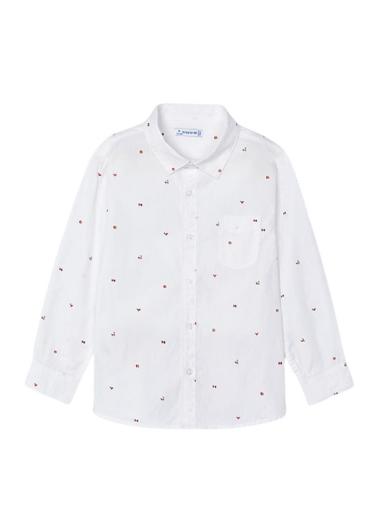 White shirt with long sleeves with print 4110 Mayoral