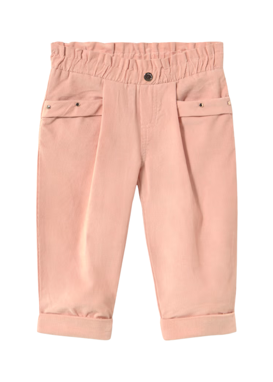 Pantaloni cu Talie Incretita din Bumbac Roz pentru Fetite 2553 – Mayoral