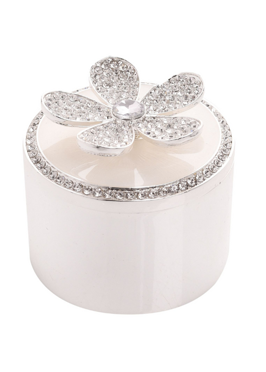 Caseta Rotunda cu Cristale si Floare SP3578 Sophia