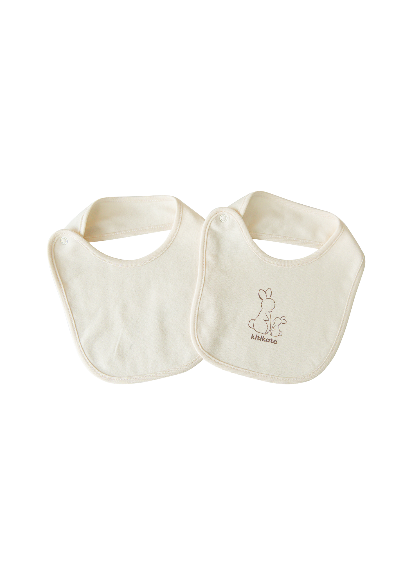 Set 2 Bavete Bej din Bumbac Organic S2917 KitiKate