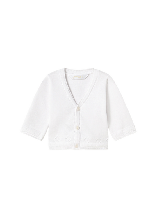 Cardigan Tricotat Alb cu Nasturi cu Anchior 1392 Mayoral