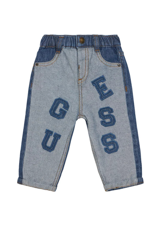 Pantaloni Denim Lungi Combinati cu Litere N6RA04 D7070 Guess
