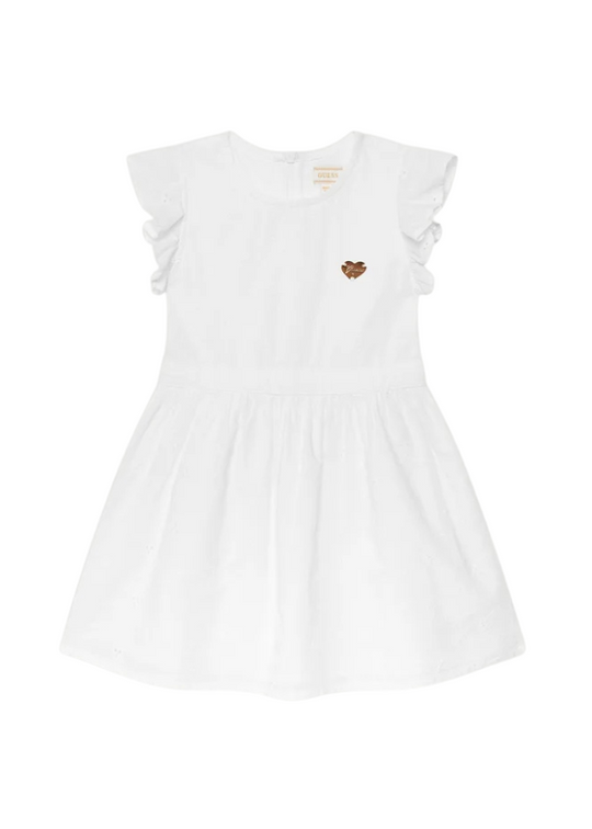 Cream Dress Sparta Embroidery Cotton K5GK12 WH710 G011 Guess