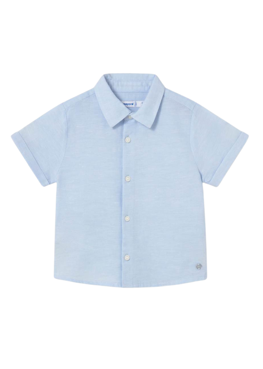 Camasa Maneca Scurta Bleu In cu Bumbac 1112 Mayoral