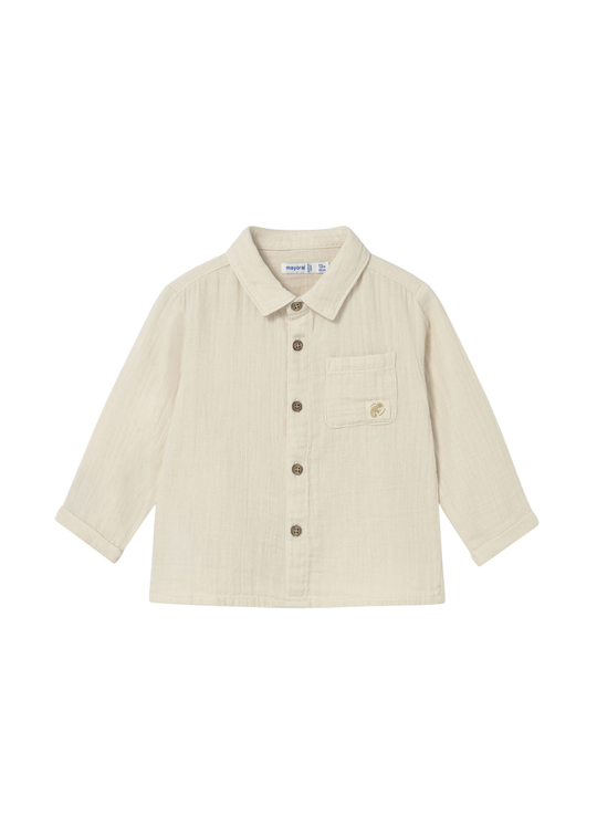 Camasa Maneca Lunga Bej din Muselina 1119 Mayoral