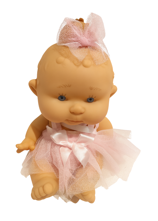 Papusa Parfumata cu Rochita Tull Roz - 21 cm - 0494 - Nines