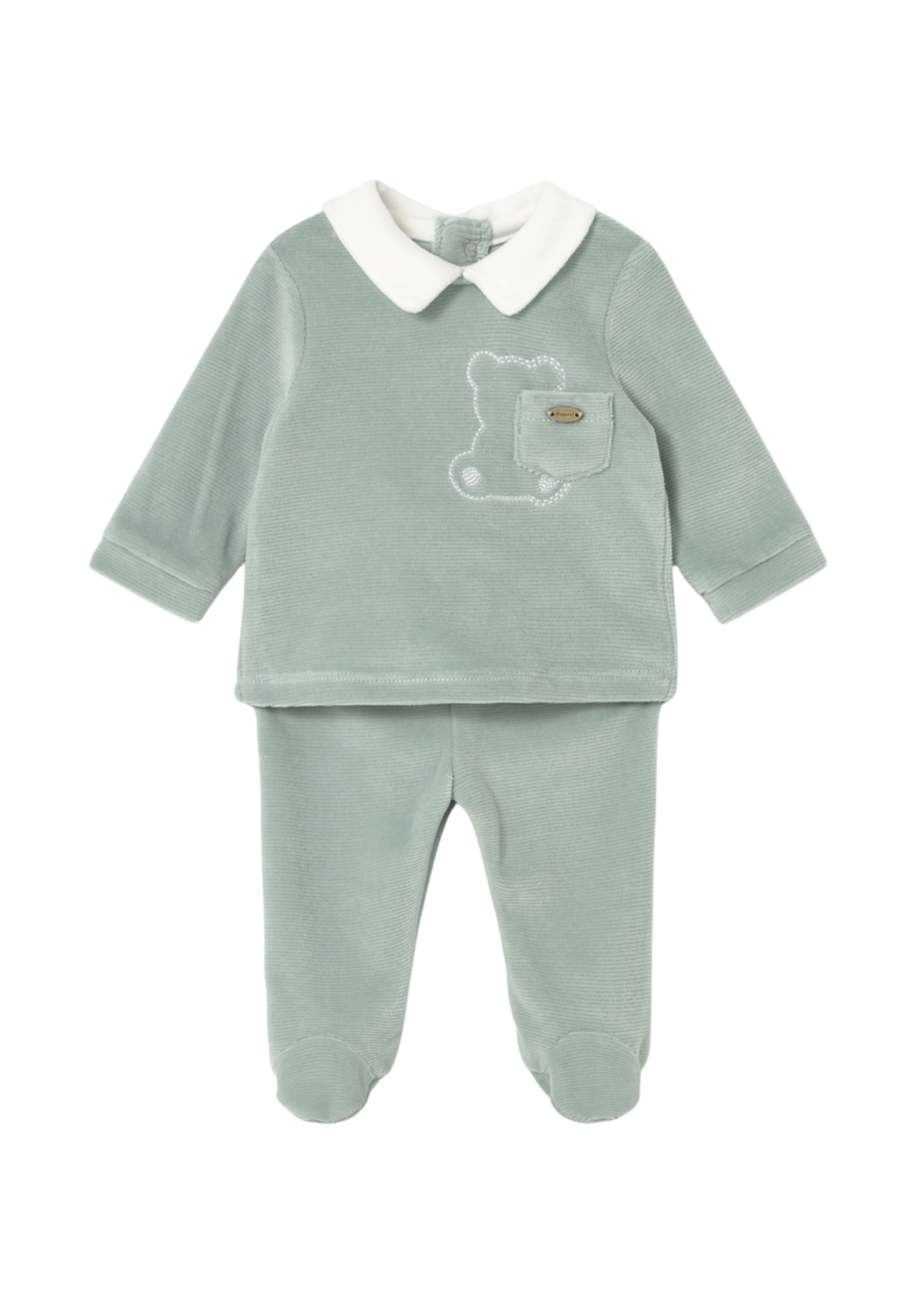 Set 2 Piese Velur Bluza si Pantaloni Verde 2562 Mayoral