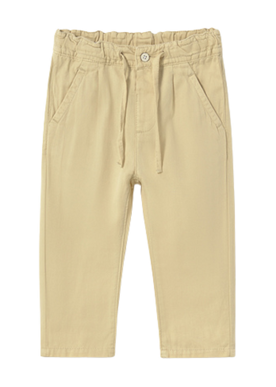 Pantaloni Lungi Bej cu Siret in Talie din Bumbac cu In 1580 Mayoral