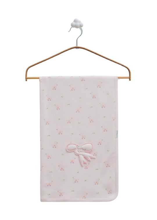 Pled din Bumbac Roz cu Ratuste BTK2265 Mell Sweet Baby