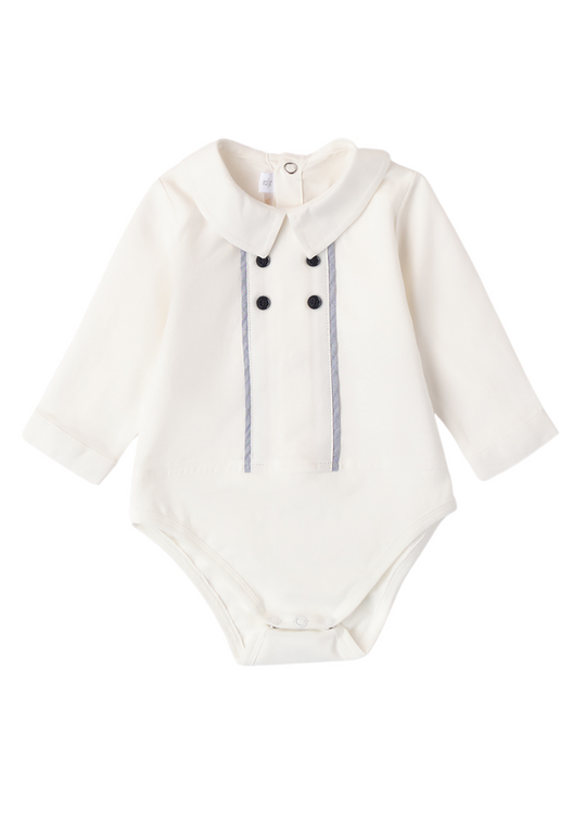 Camasa Crem Tip Body cu Maneca Lunga si 4 Nasturi 3A600.00 Minibanda